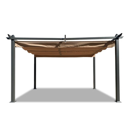 Pergola Retrattile in Alluminio per Esterni 13x10 Ft con Tettoia