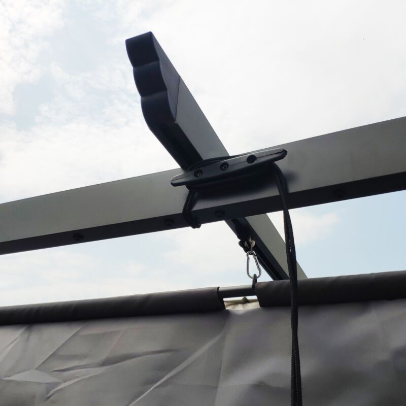 Pergola Retrattile in Alluminio per Esterni 13x10 Ft con Tettoia