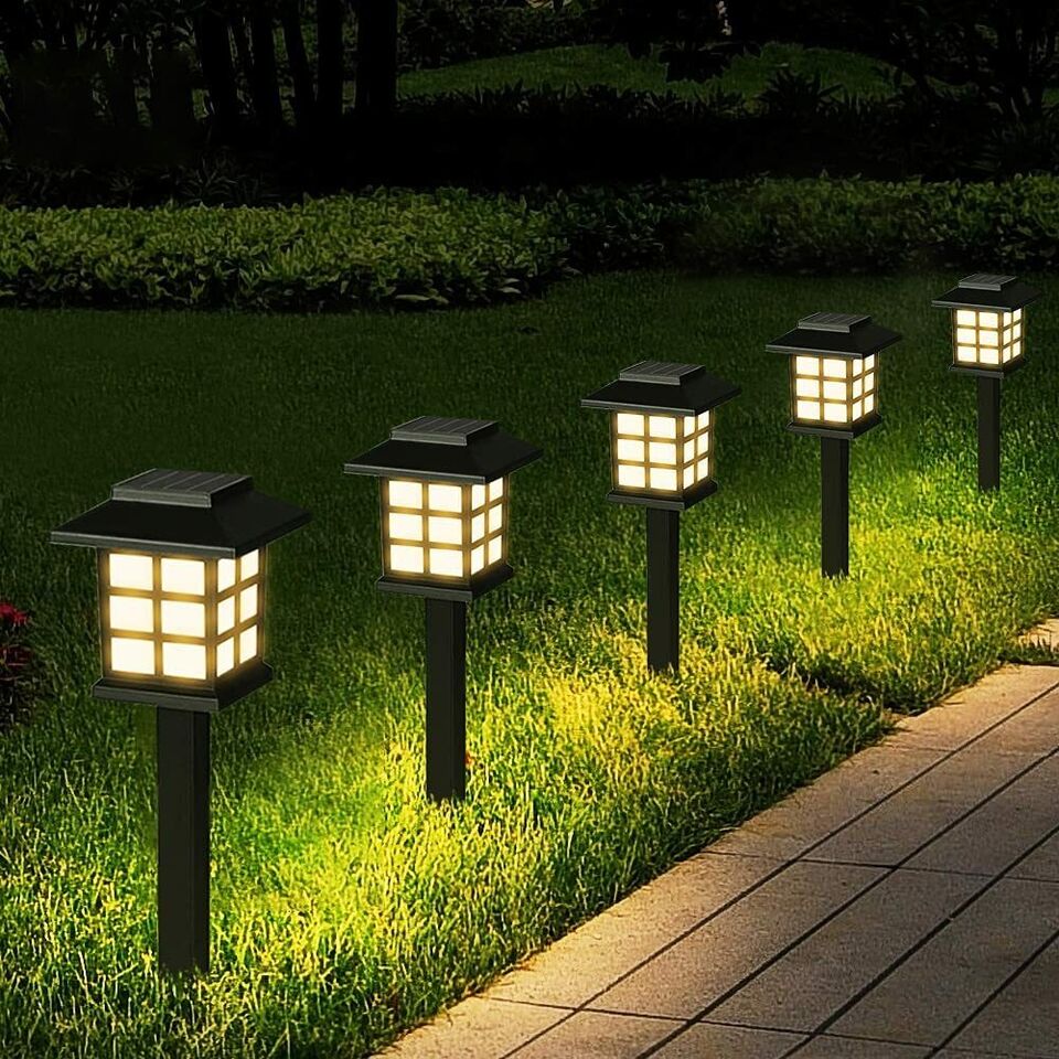 Confezione da 12 Luci Solari per Percorsi Esterni