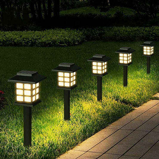 Confezione da 12 Luci Solari per Percorsi Esterni