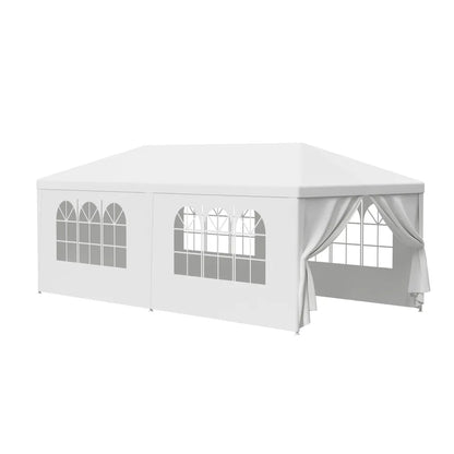 Gazebo da Giardino per Eventi 10 x 20' con 6 Pannelli Laterali